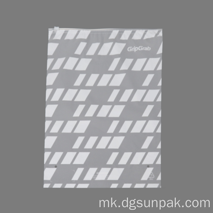 пакување облека матирано Биоразградлива торба со патент